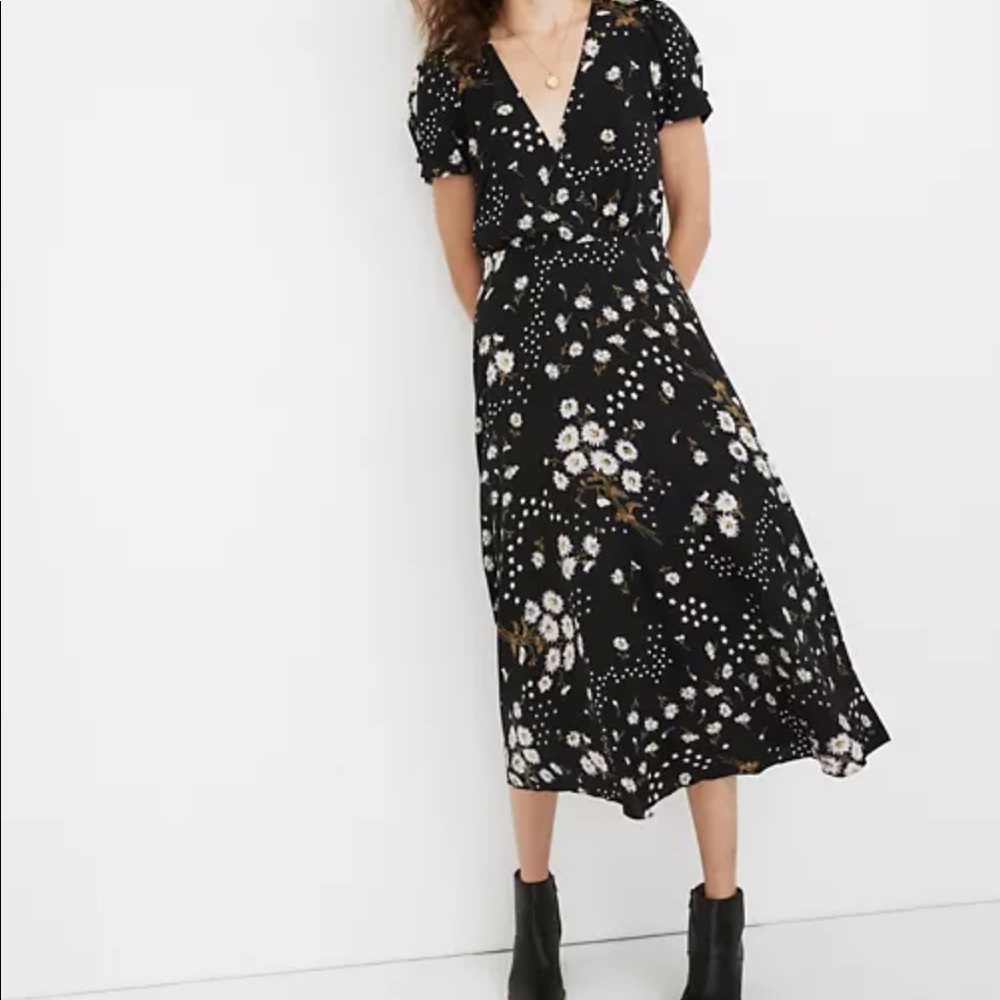 Madewell daisy print wrap front sundress size 10